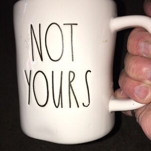 Rae Dunn Magenta Ceramic Not Yours Mugs